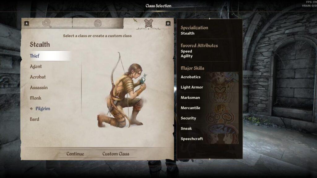 Melhores classes furtividade em Oblivion Remastered