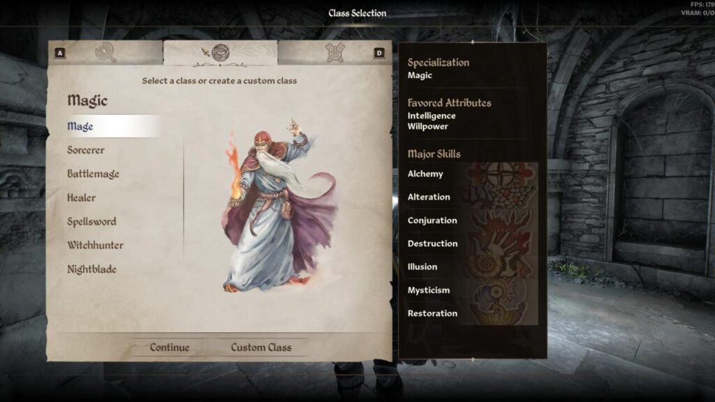 Melhores classes magia em Oblivion Remastered